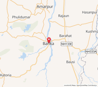 Map of Banka, Bihar