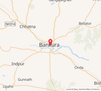Map of Bankura, West Bengal