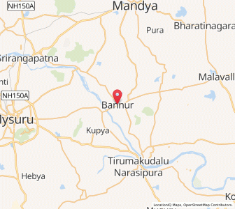 Map of Bannur, Karnataka