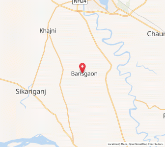 Map of Bansgaon, Uttar Pradesh