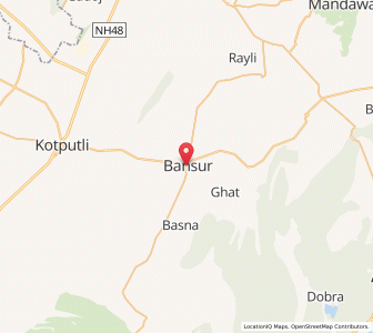 Map of Bansur, Rajasthan