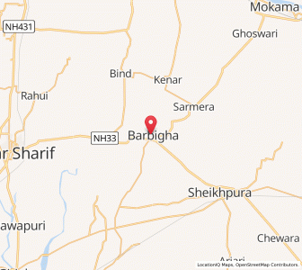 Map of Bar Bigha, Bihar