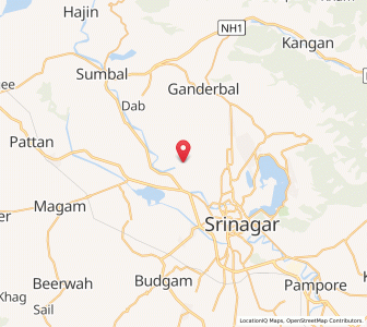 Map of Bar Udar, Kashmir