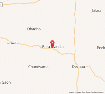 Map of Bara Mandla, Rajasthan
