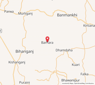 Map of Barahara, Bihar