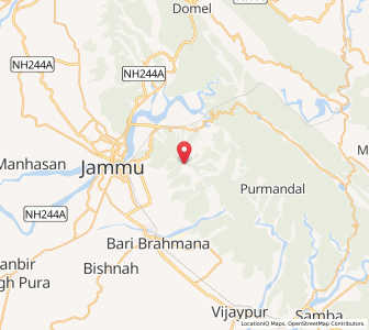 Map of Baramini, Kashmir