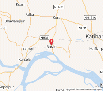 Map of Barari, Bihar