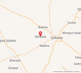 Map of Barauda, Haryana