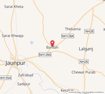 Map of Bardah, Uttar Pradesh