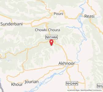 Map of Bardhal, Kashmir
