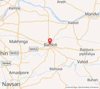 Map of Bardoli, Gujarat