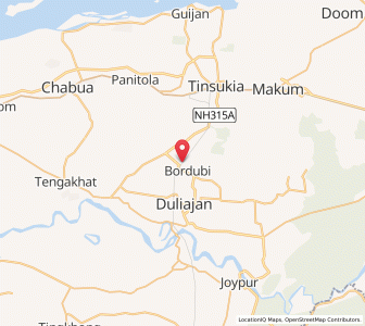 Map of Bardubi Road, Assam