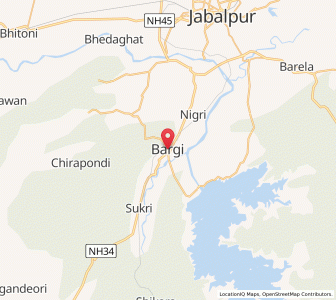 Map of Bargi, Madhya Pradesh