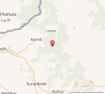 Map of Bari Baihk, Kashmir