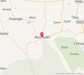 Map of Bari Sadri, Rajasthan