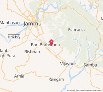 Map of Barjani, Kashmir