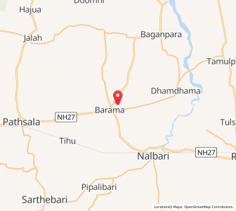 Map of Barjhar, Assam