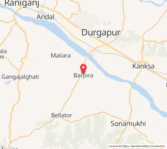 Map of Barjora, West Bengal