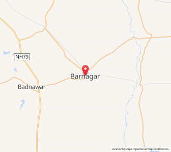 Map of Barnagar, Madhya Pradesh