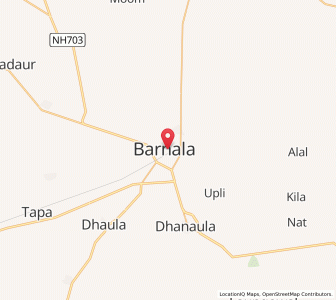 Map of Barnala, Punjab