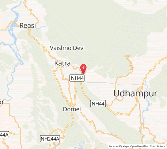 Map of Barnekh, Kashmir
