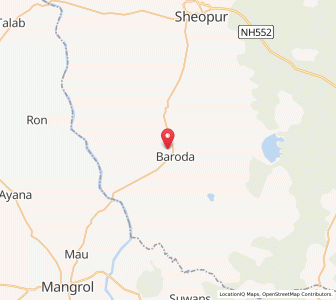 Map of Baroda, Madhya Pradesh