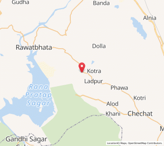 Map of Barodia, Rajasthan