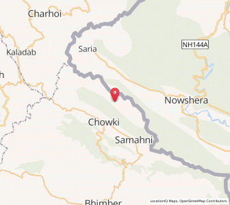 Map of Baroh, Kashmir