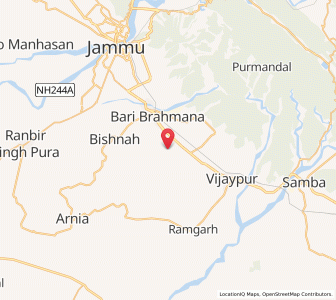 Map of Baroi, Kashmir