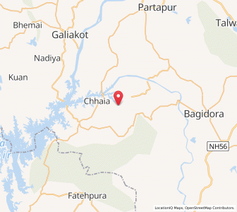 Map of Baronia, Rajasthan
