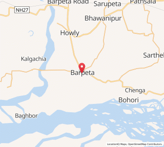Map of Barpeta, Assam
