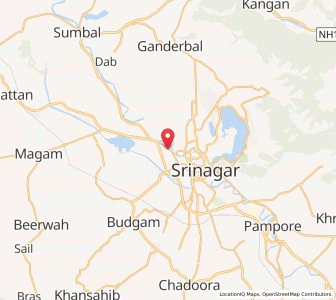 Map of Barthana, Kashmir