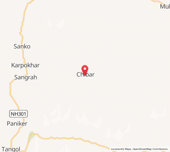 Map of Bartu, Kashmir