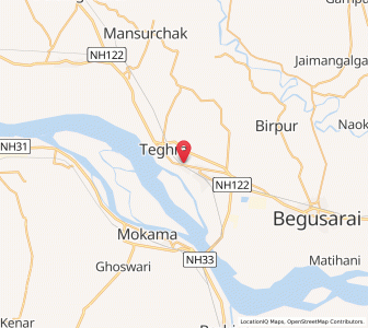 Map of Baruni, Bihar