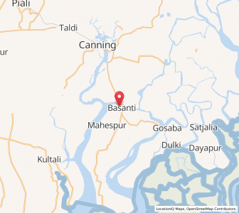 Map of Basanti, West Bengal