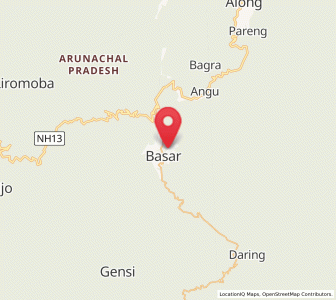 Map of Basar, Arunachal Pradesh