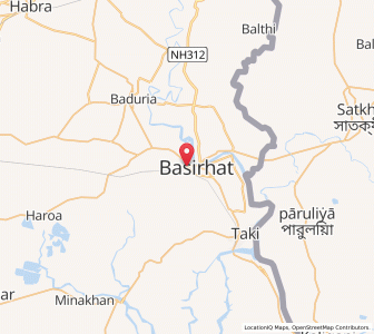 Map of Basirhat, West Bengal