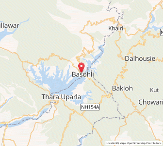 Map of Basoli, Kashmir