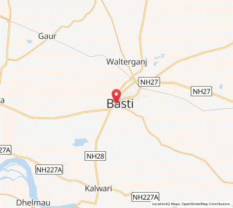 Map of Basti, Uttar Pradesh