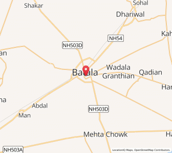 Map of Batala, Punjab