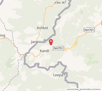 Map of Batanginar, Kashmir