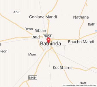 Map of Bathinda, Punjab