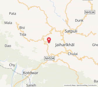 Map of Bauntha, Uttarakhand