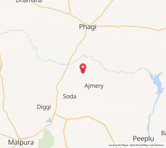 Map of Bavri, Rajasthan