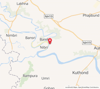 Map of Bawain, Uttar Pradesh