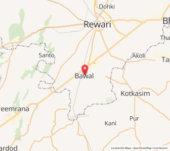 Map of Bawal, Haryana