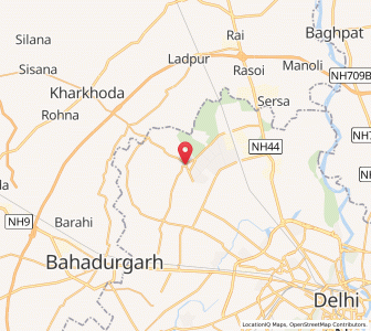 Map of Bawana, NCT