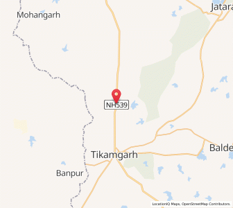 Map of Baweri, Madhya Pradesh