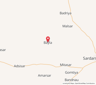 Map of Bayla, Rajasthan