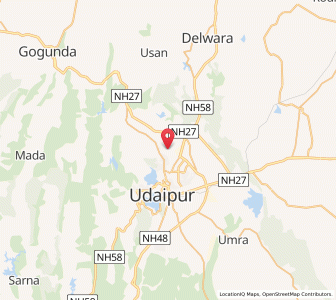 Map of Bedla, Rajasthan